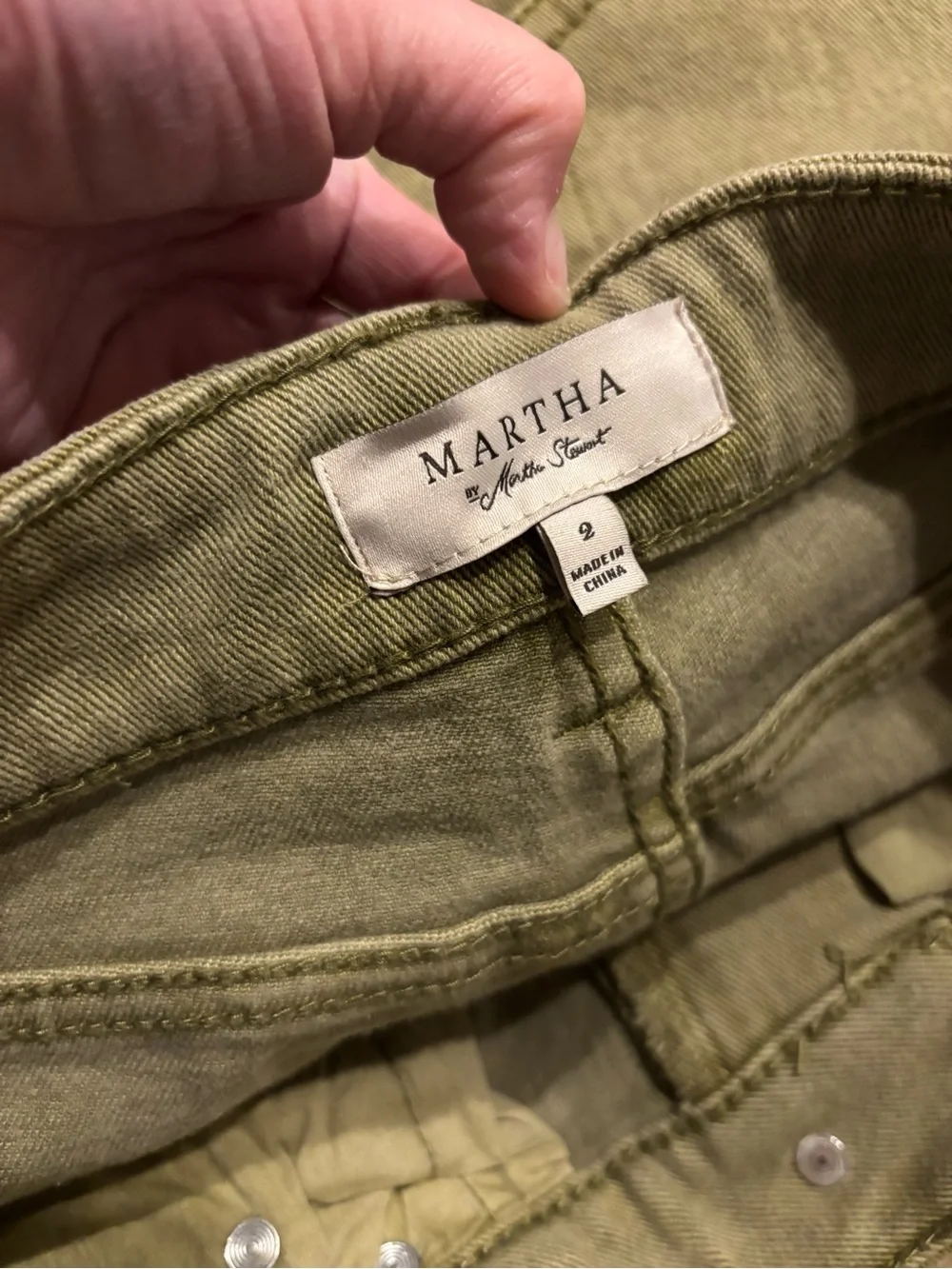 Martha Stewart Mid-Rise Skinny Jeans Sage / Olive MSRP $68